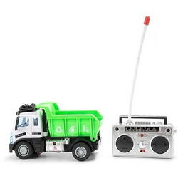 Camion gunoi cu telecomanda, lumini si sunete 13cm Toi-Toys TT25008ZG, Verde