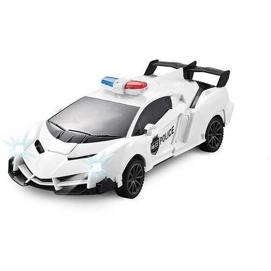 Masina de politie Transformer Roboforces, cu telecomanda si lumini Toi-Toys TT25854A