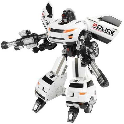 Robot Transformabil in Masina SUV Roboforces 20 cm Toi-Toys TT30087Z, Alb