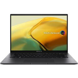 Laptop Asus Zenbook UM3402YA, AMD Ryzen 7 7730U, 14 inch 2.8K, 16GB RAM, 512GB SSD, Windows 11 Pro, Negru