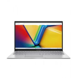 Laptop Asus X1504ZA, Intel Core i7-1255U, 15.6 inch FHD, 8GB RAM, 512GB SSD, Free DOS, Argintiu