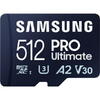 Memory Card microSDXC Samsung PRO Ultimate MB-MY512SA/WW 512GB, Class 10, UHS-I U3, V30, A2 + Adaptor SD