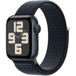 Apple Watch SE (2023), GPS, Carcasa Midnight Aluminium 40mm, Midnight Sport Loop