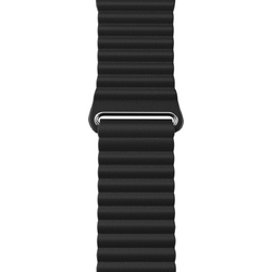 Curea Next One, Leather Loop pentru Apple Watch 42/44/45mm, Negru