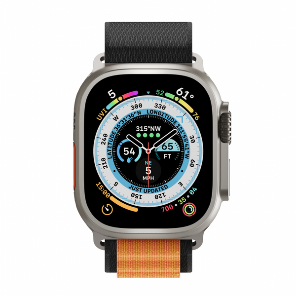 NextOne Curea Next One, Adventure Loop pentru Apple Watch 45/49mm, Negru/Portocaliu