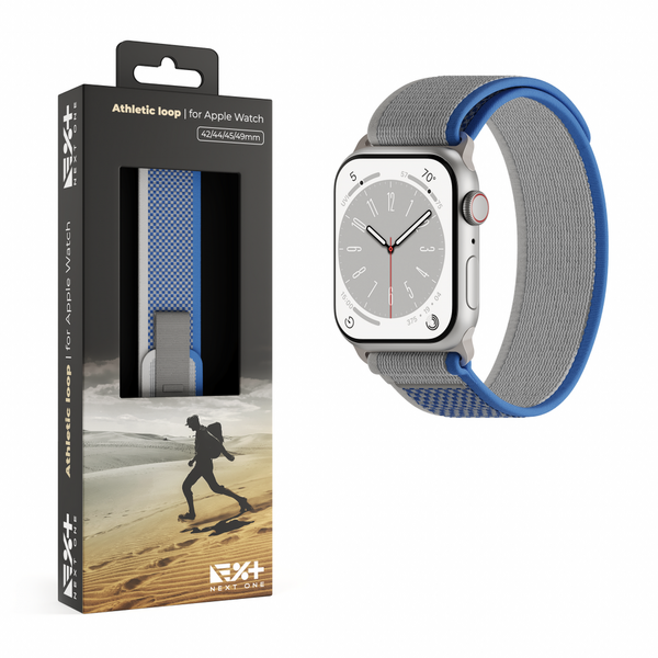 NextOne Curea Next One, Athletic Loop pentru Apple Watch 45/49mm, Argintiu