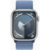 Apple Watch 9, GPS, Carcasa Silver Aluminium 41mm, Winter Blue Sport Loop