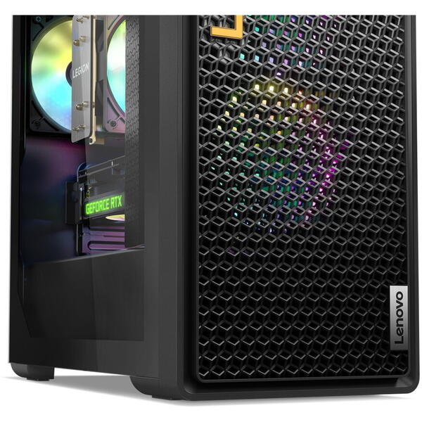 Sistem Gaming Lenovo Legion T5 26ARA8 cu procesor AMD Ryzen™ 9 7900 pana la 5.40 GHz, 32GB DDR5, 1TB SSD M.2 2280 PCIe® 4.0x4 NVMe®, NVIDIA® GeForce RTX™ 4070 Ti 12GB GDDR6X, No OS, Gri