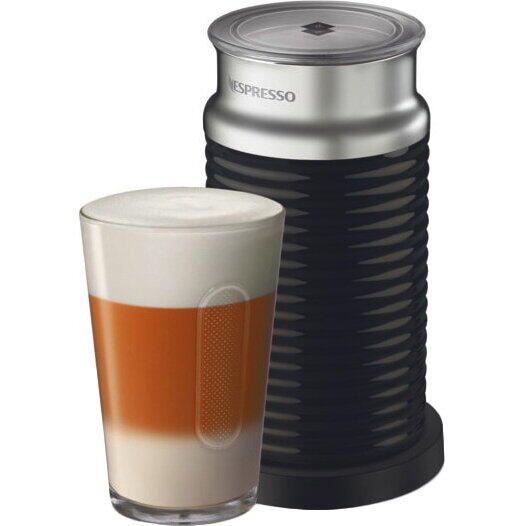 Delonghi Pachet espressor Nespresso De'Longhi Essenza Mini EN85.RAE, 1450W, 19 Bar + aparat pentru spumare lapte Aeroccino 3 Negru, 0.6L, Rosu