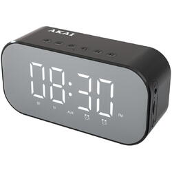 Radio cu ceas Akai ABTS-C5, Dual Alarm, Bluetooth, Negru