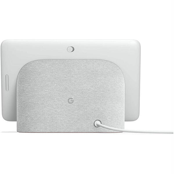 Boxa inteligenta Google Nest Hub Max, HD touchscreen 10", Camera wide 6.5 MP, Difuzoare stereo, Wi-Fi, Alb