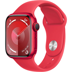 Apple Watch 9, GPS, Carcasa RED Aluminium 41mm, RED Sport Band - S/M
