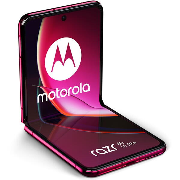 Telefon mobil Motorola razr 40 ultra, Dual SIM, 8GB RAM, 256GB, 5G, Viva Magenta