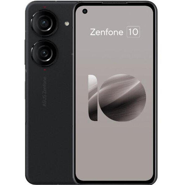 Telefon Mobil Asus Zenfone 10, Procesor Qualcomm SM8550-AB Snapdragon 8 Gen 2 Octa-Core, Super AMOLED 5.92", 16GB RAM, 512GB Flash, Camera Duala 50 + 13 MP, Wi-Fi, 5G, Dual SIM, Android, Negru