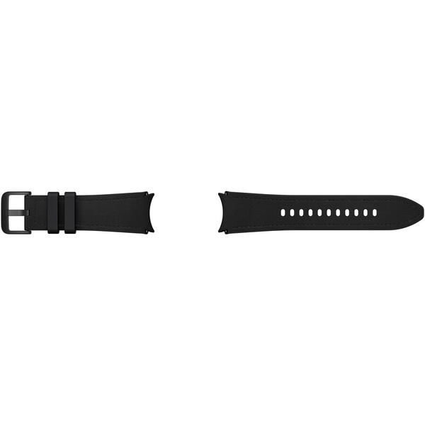 Curea smartwatch Samsung Hybrid Eco-Leather Band pentru Galaxy Watch6, (S/M), Negru