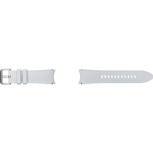 Bratara Hybrid Eco-Leather Band (Small/Medium) pentru SAMSUNG Galaxy Watch6 Classic, ET-SHR95SSEGEU,  Argintiu