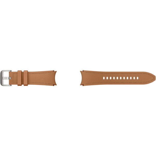 Curea smartwatch Samsung Hybrid Eco-Leather Band pentru Galaxy Watch6, (S/M), Camel