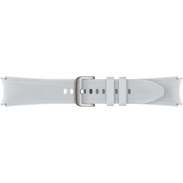 Curea smartwatch Samsung Hybrid Eco-Leather Band pentru Galaxy Watch6, (M/L), Silver