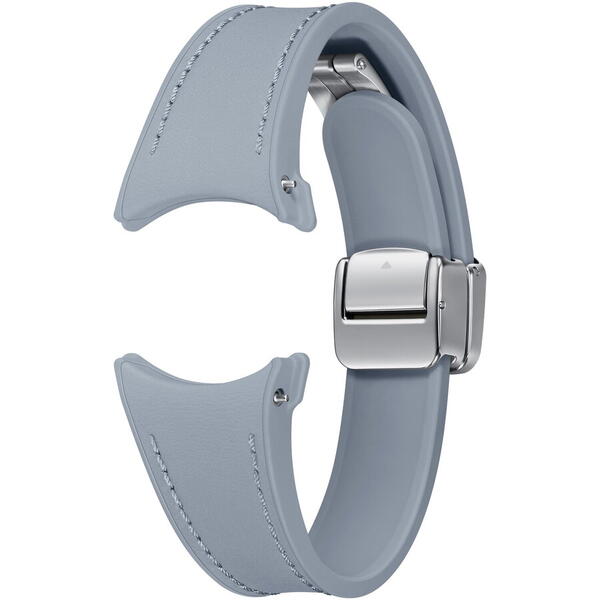 Curea smartwatch Samsung D-Buckle Hybrid Eco-Leather Band pentru Galaxy Watch6, Slim (S/M), Albastru