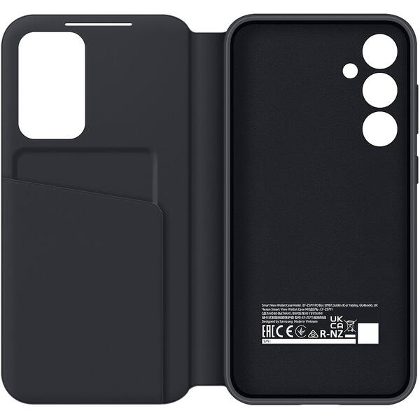 Husa de protectie Samsung Flip S-View Wallet Cover pentru Galaxy S23 FE, Negru