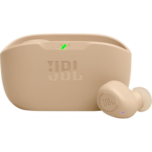 Casti Handsfree Bluetooth JBL Wave Buds, TWS, Bej