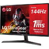 Monitor Gaming IPS LED LG UltraGear, 27 inch, QHD, 1ms, 144Hz, G-Sync Compatible, FreeSync, DisplayPort, HDMI,Vesa, Negru