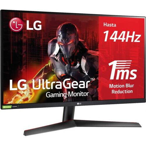 Monitor Gaming IPS LED LG UltraGear, 27 inch, QHD, 1ms, 144Hz, G-Sync Compatible, FreeSync, DisplayPort, HDMI,Vesa, Negru