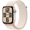 Apple Watch SE (2023), GPS, Carcasa Starlight Aluminium 44mm, Starlight Sport Loop