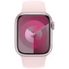 Apple Watch 9, GPS, Carcasa Pink Aluminium 41mm, Light Pink Sport Band - M/L