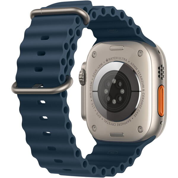 Apple Watch Ultra 2, GPS, Cellular, Carcasa Titanium 49mm, Blue Ocean Band