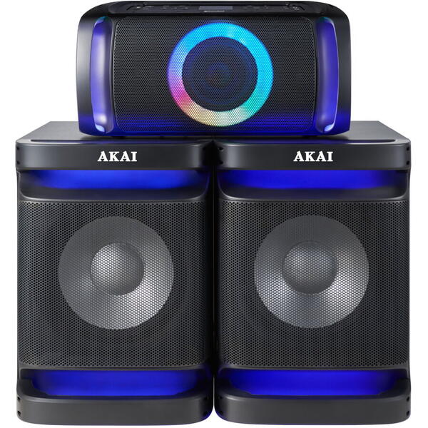 Sistem Audio Akai 2.1, Dual Speaker System MX5, 200 W, Bluetooth, USB