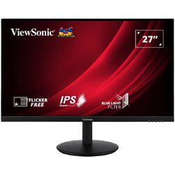 Monitor LED ViewSonic VG2709-2K-MHD, 75Hz, QHD, Display Port, HDMI, Negru