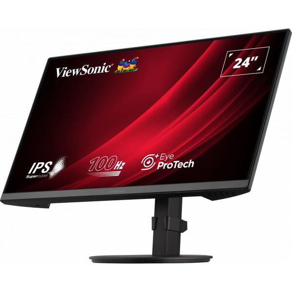 Monitor, ViewSonic, 24", LED, Full HD, 100 Hz, 5 ms, Negru