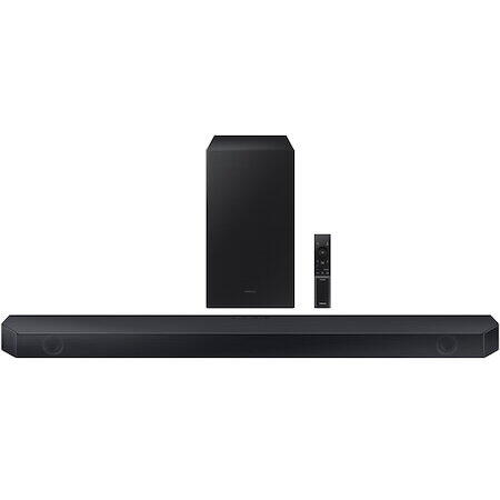 Soundbar Samsung HW-Q60C, 3.1, 340W, Bluetooth, Subwoofer Wireless, Dolby, Negru Titan