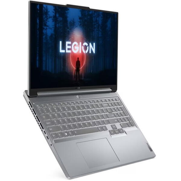 Laptop Gaming Lenovo Legion Slim 5 16APH8, AMD Ryzen 5 7640HS, 16 inch WQXGA, 16GB RAM, 512GB SSD, nVidia RTX 4060 8GB, Free DOS, Gri