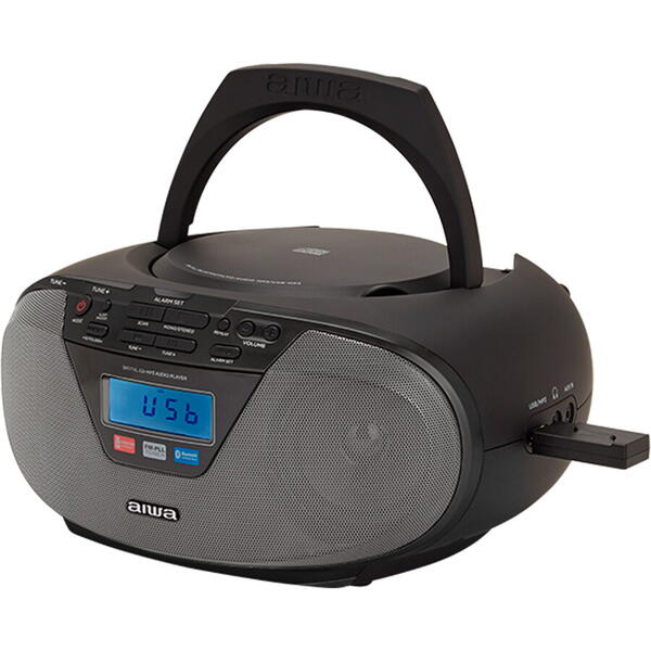 Microsistem Audio Aiwa BBTU-400BK, CD/MP3/FM-PLL/BT Player (Negru)