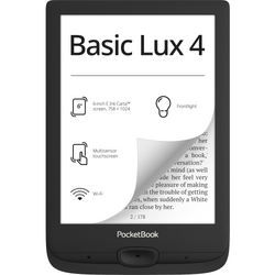 eBook Reader PocketBook Basic Lux 4 PB618, ecran tactil 6.0" E Ink Carta™ HD, 212dpi, 8GB+slot microSD, iluminare frontala, WiFi, Negru