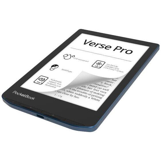 E-Book Reader PocketBook Verse Pro PB634, Ecran tactil 6.0" E Ink Carta™ 1200, 300DPI, 512MB RAM, 16GB Flash, SMARTlight, WiFi, Albastru