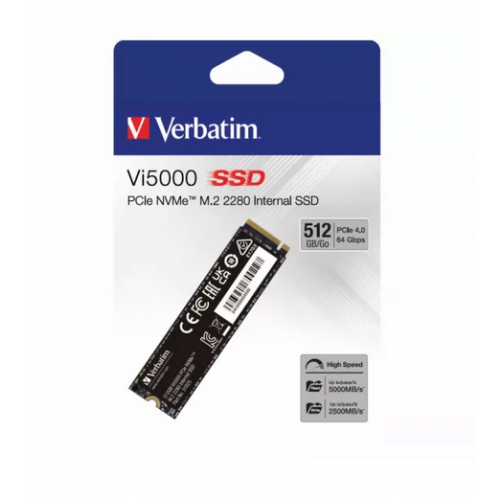 SSD Verbatim Vi5000, 2TB, PCI Express Gen 4, M.2