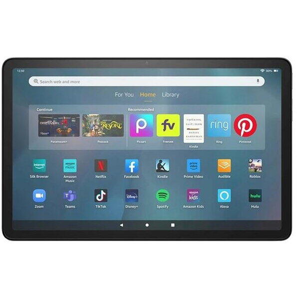 Tableta Amazon Fire Max 11, Procesor Mediatek MT8188J Octa-Core, Ecran IPS LCD 11", 4GB RAM, 64GB Flash, 8MP+8MP, Wi-Fi, Bluetooth, cu Reclame, Gri