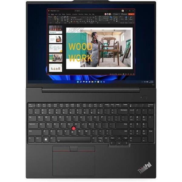 Laptop Lenovo ThinkPad E16, Intel Core i7-1355U, 16 inch WUXGA, 16GB RAM, 512GB SSD, Windows 11 Pro, Negru