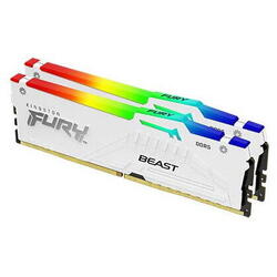Memorie Kingston FURY Beast White RGB 64GB(2x32GB) DDR5, EXPO, 6000MT/s, CL36
