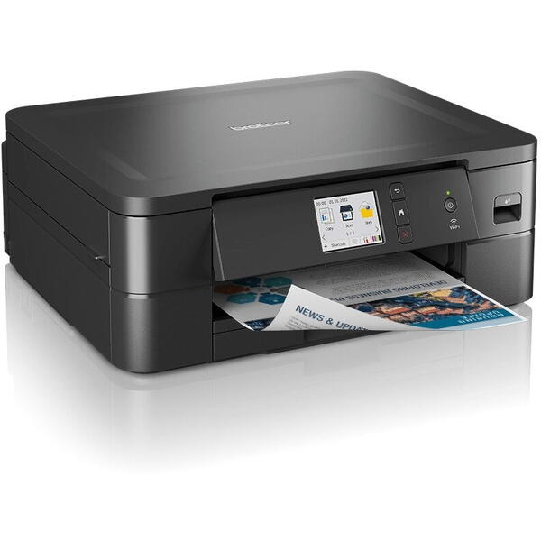 Imprimanta, Brother, DCP-J1140DW Inkjet A4, 6000 x 1200 DPI, 17 pagini pe minut, Wi-Fi, (DCPJ1140DWRE1), Negru