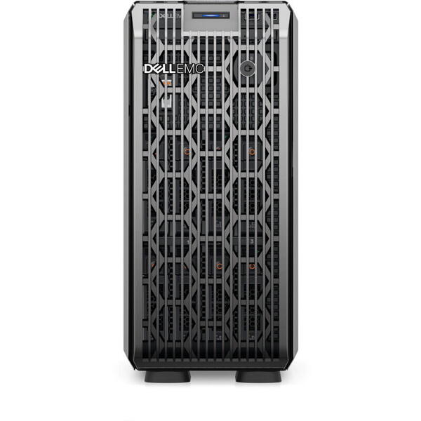 Server DELL PowerEdge T350, Procesor Intel® Xeon® E-2314 2.8GHz Rocket Lake, 16GB RAM UDIMM, 1x 1TB SATA 7.2K 6G HDD, PERC H355, 8x Hot Plug LFF