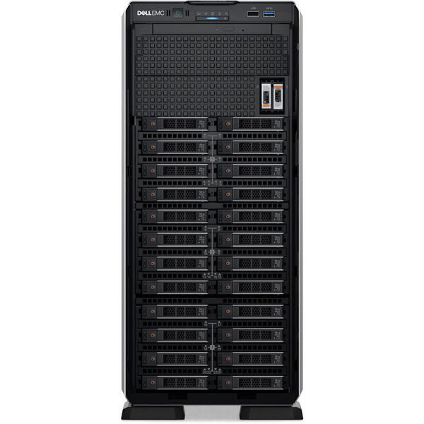 Server DELL PowerEdge T550, Procesor Intel® Xeon® Silver 4309Y 2.8GHz Ice Lake, 16GB RAM RDIMM, 1x 480GB SATA 6G SSD, PERC H355, 8x Hot Plug LFF