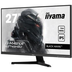 Monitor Gaming IPS LED iiyama G-Master 27" G2745HSU-B1 Black Hawk, Full HD (1920 x 1080), HDMI, DisplayPort, Boxe, 100 Hz, 1 ms, Negru