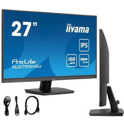 Monitor IPS LED Iiyama ProLite 27" XU2793HSU-B6, Full HD (1920 x 1080), HDMI, DisplayPort, Boxe, 100 Hz, Negru