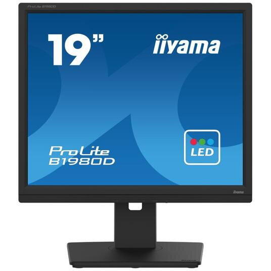 Monitor TN LED Iiyama ProLite 19" B1980D-B5, 1280x1024, VGA, DVI, Pivot, Negru