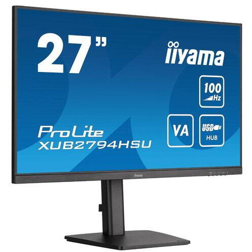 Monitor VA LED iiyama ProLite 27" XUB2794HSU-B6, Full HD (1920 x 1080), HDMI, DisplayPort, Boxe, Pivot, Negru