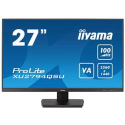 Monitor VA LED iiyama ProLite 27" XU2794QSU-B6, WQHD(2560 x 1440), HDMI, DisplayPort, Boxe, Negru